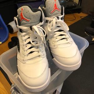 White , orange and lime green all stars Jordan’s 5